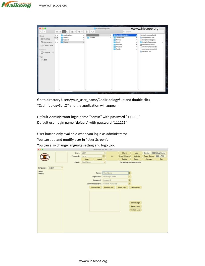 How to intall iridology software for Apple mac 4