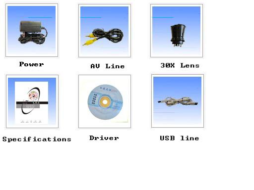 MAIKONG IRIDOLOGY CAMERA Included Accessories FOR PC AND TV